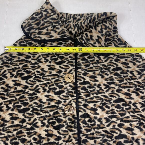 Leopard Animal Print Shawl Cape Kimono Poncho Wrap One Size Lagenlook Boho Cozy - Picture 13 of 14
